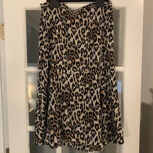 Banana Republic Leopard Midi Skirt - Size 10 - Excellent Condition